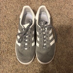 Adidas Women's Gray and White Sneakers